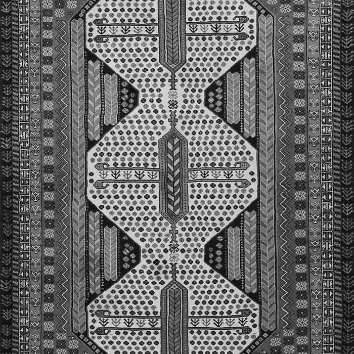 Serging Thickness of Machine Washable Persian Gray Traditional Rug, wshtr1710gry