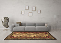 Machine Washable Persian Brown Traditional Rug, wshtr1710brn