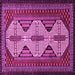 Square Persian Pink Traditional Rug, tr1710pnk