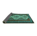 Sideview of Persian Turquoise Traditional Rug, tr1710turq