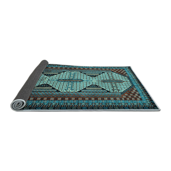 Sideview of Persian Light Blue Traditional Rug, tr1710lblu