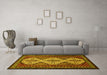 Machine Washable Persian Yellow Traditional Rug in a Living Room, wshtr1710yw