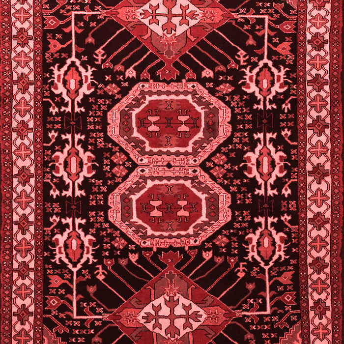 Machine Washable Persian Red Traditional Rug, wshtr1711red