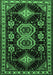 Machine Washable Persian Emerald Green Traditional Area Rugs, wshtr1711emgrn