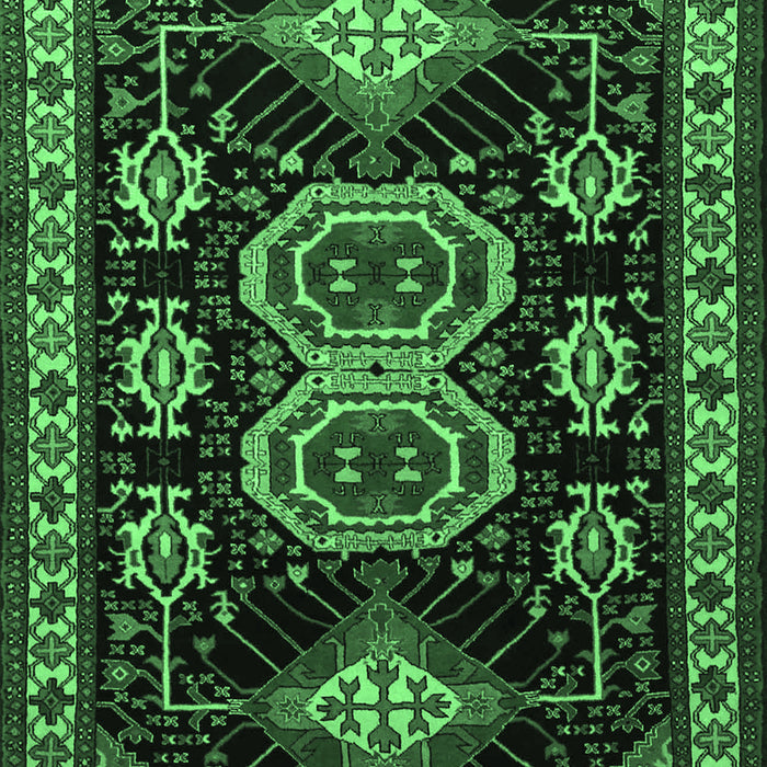 Machine Washable Persian Emerald Green Traditional Area Rugs, wshtr1711emgrn