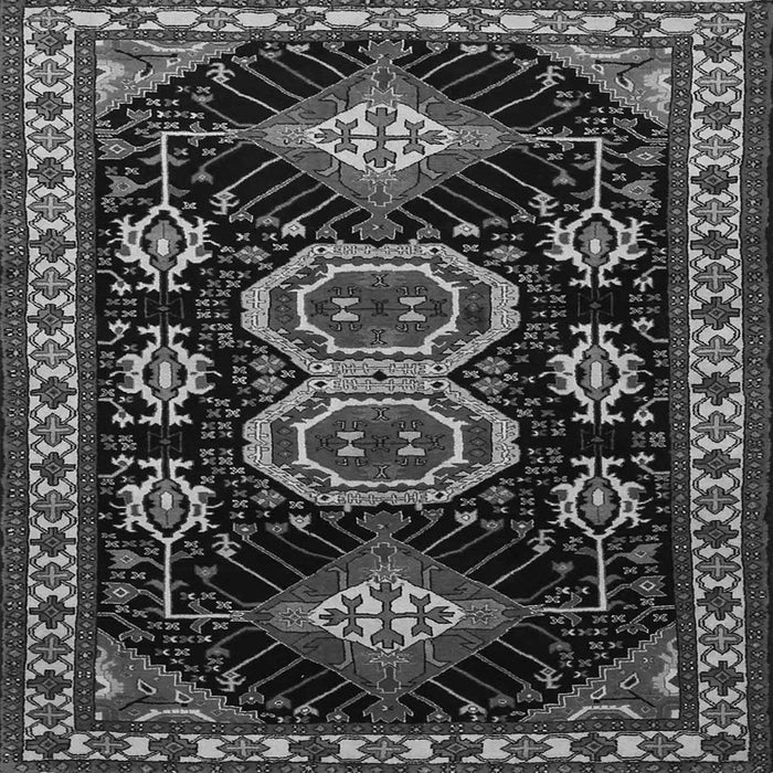 Round Machine Washable Persian Gray Traditional Rug, wshtr1711gry