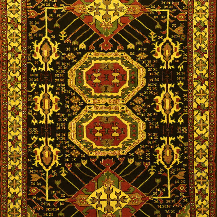 Machine Washable Persian Yellow Traditional Rug, wshtr1711yw