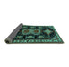 Sideview of Persian Turquoise Traditional Rug, tr1711turq