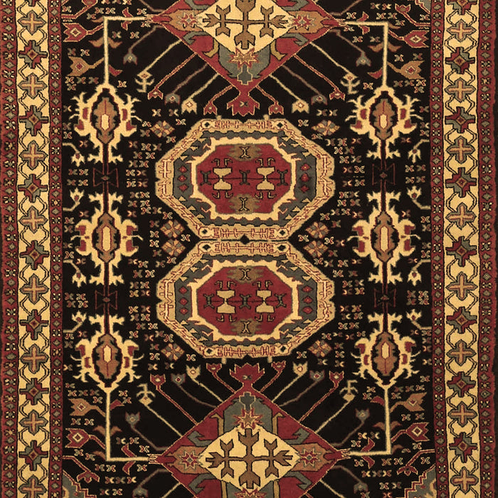 Machine Washable Persian Brown Traditional Rug, wshtr1711brn
