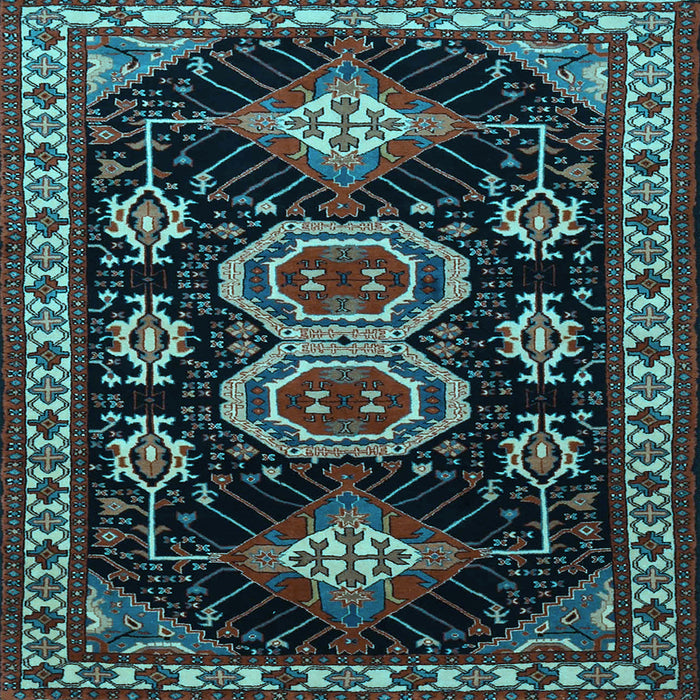 Square Persian Light Blue Traditional Rug, tr1711lblu