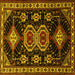 Square Persian Yellow Traditional Rug, tr1711yw