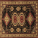 Square Persian Brown Traditional Rug, tr1711brn