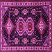 Square Machine Washable Persian Pink Traditional Rug, wshtr1711pnk