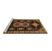 Sideview of Machine Washable Persian Brown Traditional Rug, wshtr1711brn