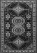 Serging Thickness of Machine Washable Persian Gray Traditional Rug, wshtr1711gry