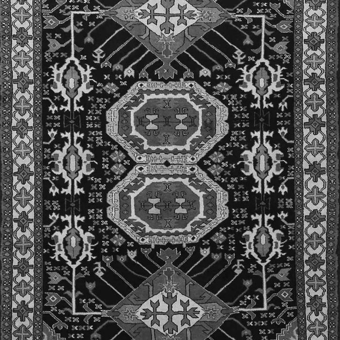 Serging Thickness of Machine Washable Persian Gray Traditional Rug, wshtr1711gry