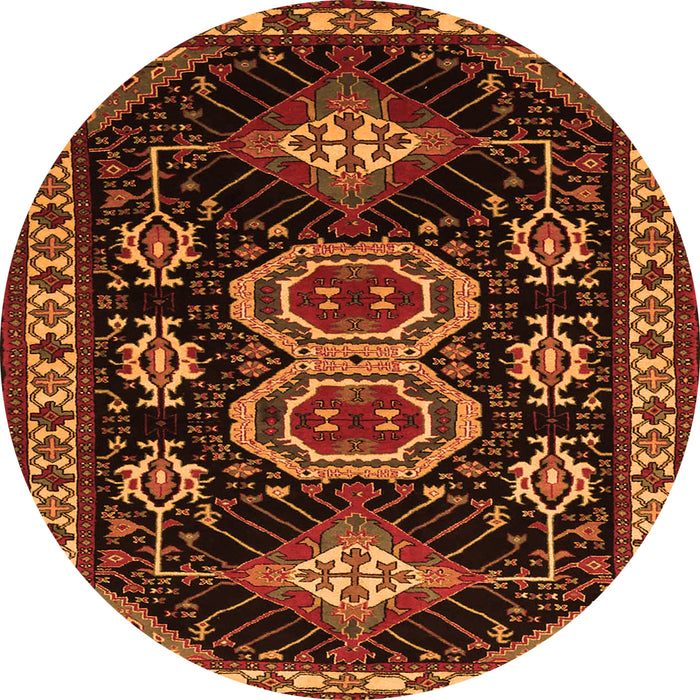 Square Persian Orange Traditional Rug, tr1711org
