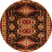 Square Persian Orange Traditional Rug, tr1711org