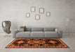 Machine Washable Persian Orange Traditional Area Rugs in a Living Room, wshtr1711org