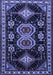 Machine Washable Persian Blue Traditional Rug, wshtr1711blu