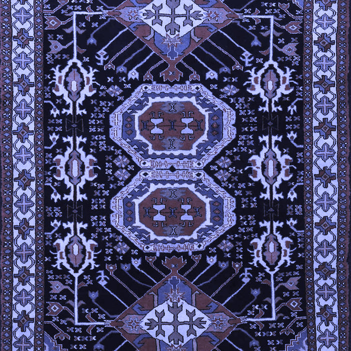 Machine Washable Persian Blue Traditional Rug, wshtr1711blu