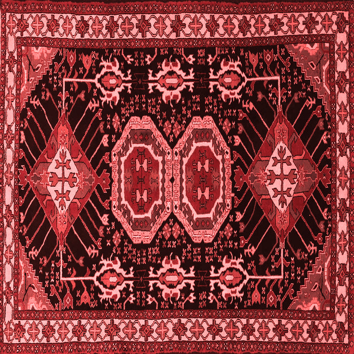 Machine Washable Persian Red Traditional Rug, wshtr1711red