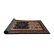 Sideview of Traditional Dark Almond Brown Persian Rug, tr1712