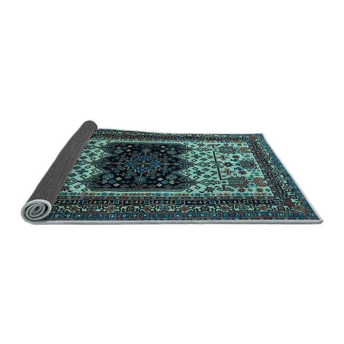 Sideview of Persian Light Blue Traditional Rug, tr1712lblu