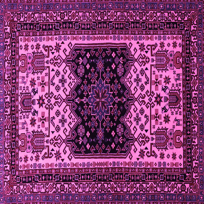 Square Persian Pink Traditional Rug, tr1712pnk
