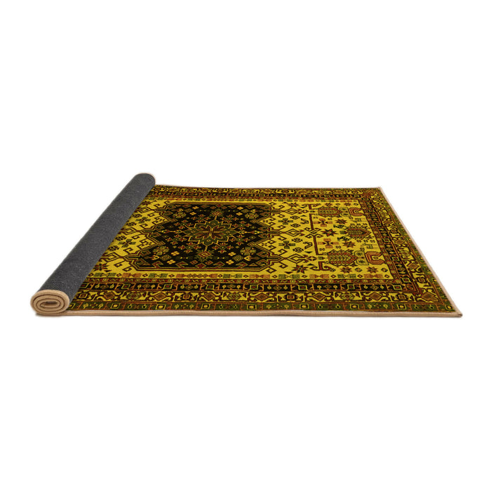 Sideview of Persian Yellow Traditional Rug, tr1712yw