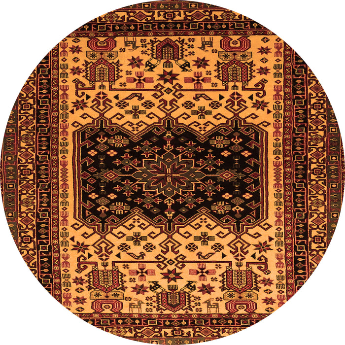 Square Persian Orange Traditional Rug, tr1712org