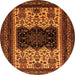 Square Persian Orange Traditional Rug, tr1712org