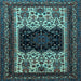 Square Persian Light Blue Traditional Rug, tr1712lblu