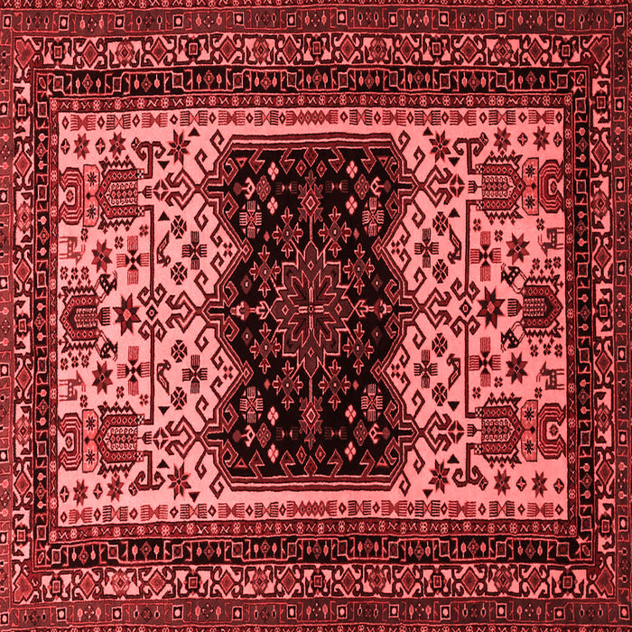 Machine Washable Persian Red Traditional Rug, wshtr1712red