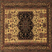 Square Machine Washable Persian Brown Traditional Rug, wshtr1712brn