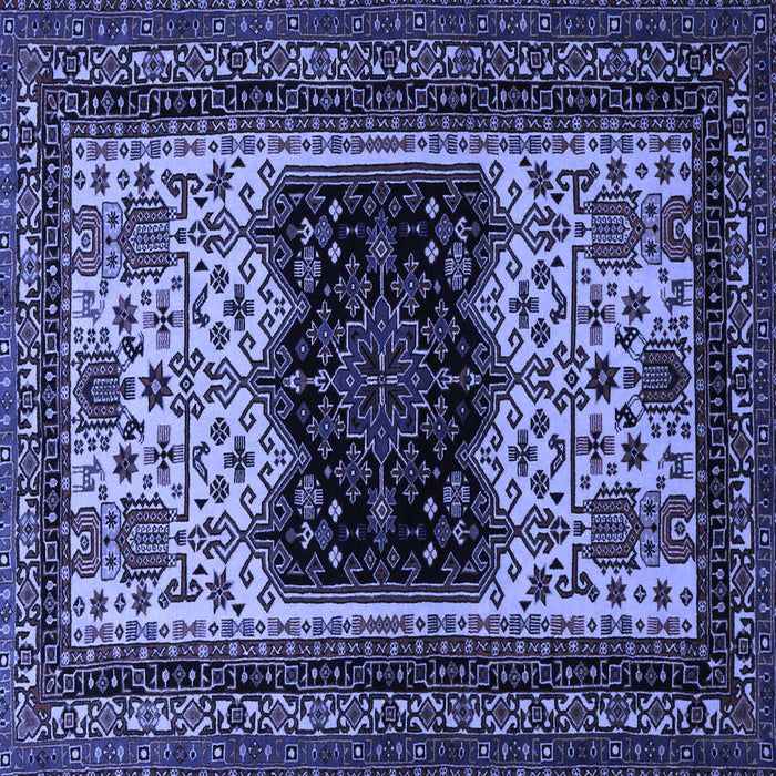 Square Persian Blue Traditional Rug, tr1712blu