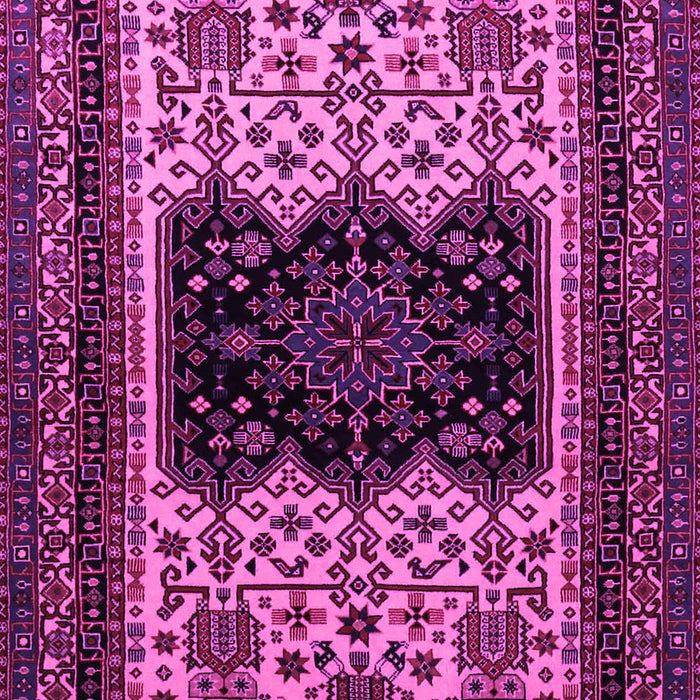 Machine Washable Persian Pink Traditional Rug, wshtr1712pnk