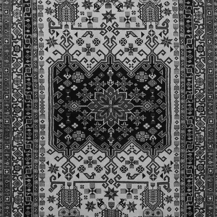 Serging Thickness of Machine Washable Persian Gray Traditional Rug, wshtr1712gry