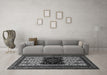 Machine Washable Persian Gray Traditional Rug in a Living Room,, wshtr1712gry