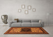 Machine Washable Persian Orange Traditional Area Rugs in a Living Room, wshtr1712org