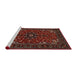 Sideview of Machine Washable Traditional Sienna Brown Rug, wshtr1713