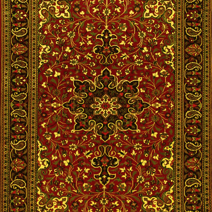 Machine Washable Persian Yellow Traditional Rug, wshtr1713yw
