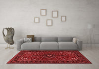 Machine Washable Persian Red Traditional Rug, wshtr1713red