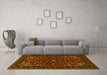 Machine Washable Persian Yellow Traditional Rug in a Living Room, wshtr1713yw