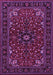 Machine Washable Persian Purple Traditional Area Rugs, wshtr1713pur