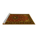 Sideview of Machine Washable Persian Yellow Traditional Rug, wshtr1713yw