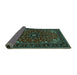 Sideview of Persian Turquoise Traditional Rug, tr1713turq