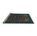 Sideview of Machine Washable Persian Light Blue Traditional Rug, wshtr1713lblu