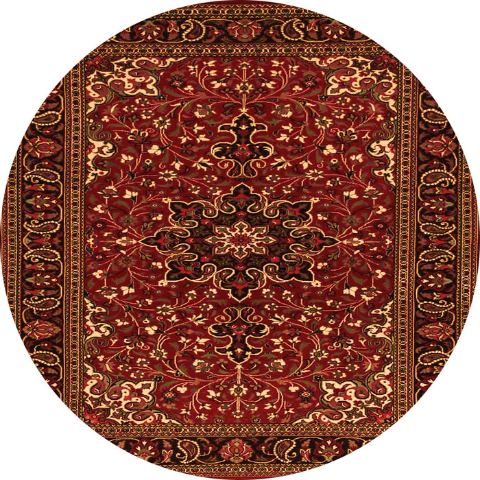 Machine Washable Persian Orange Traditional Area Rugs, wshtr1713org