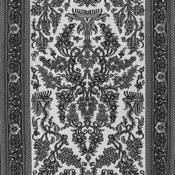 Serging Thickness of Machine Washable Persian Gray Traditional Rug, wshtr1714gry